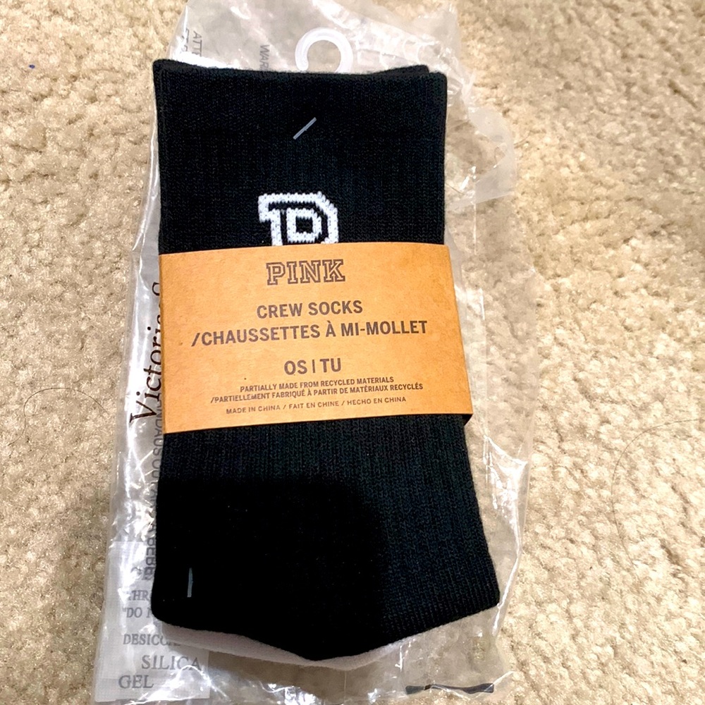 Pink Crew Socks